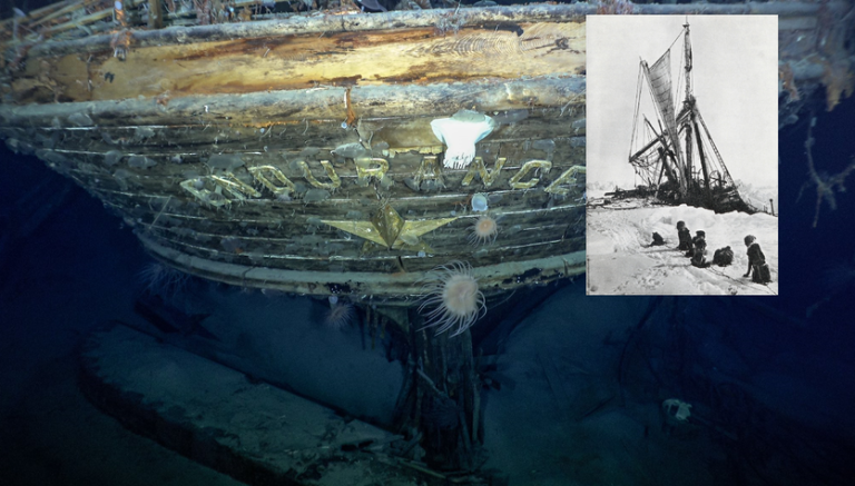 Historic discovery in the Weddell Sea. Endurance ship