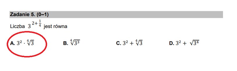 Mathematics worksheet - primary school.  Matura 2022 / Public Domain